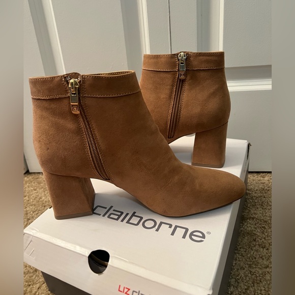 Liz Claiborne Brown Heeled Booties MACOMB - Picture 2 of 4